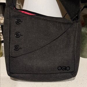 OGIO Grey Crossbody Bag with Button Detail